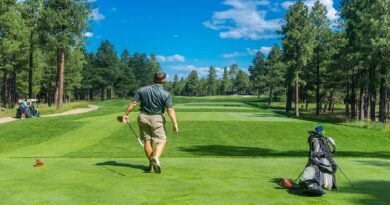 Joueur s'adonnant au golf