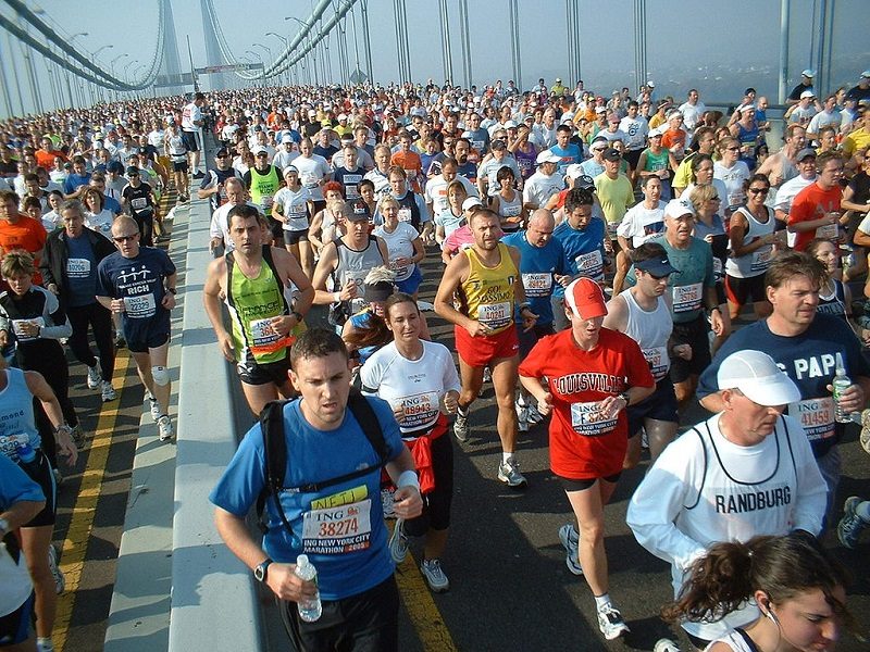 Le marathon de New York sur le pont de Verrazano