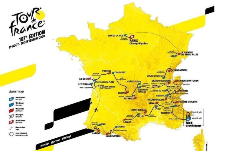 Carte Tour de France 2020