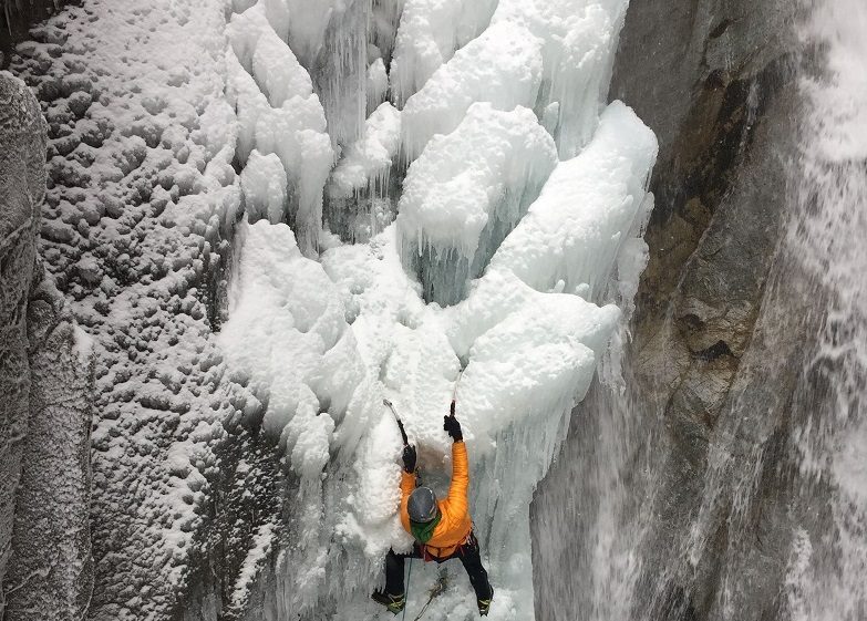 hors ski cascade de glace