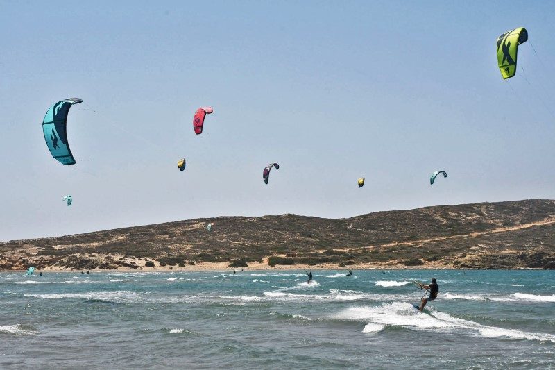 Prasonisi Beach à Rhodes, la Mecque européenne des kite-surfers 1