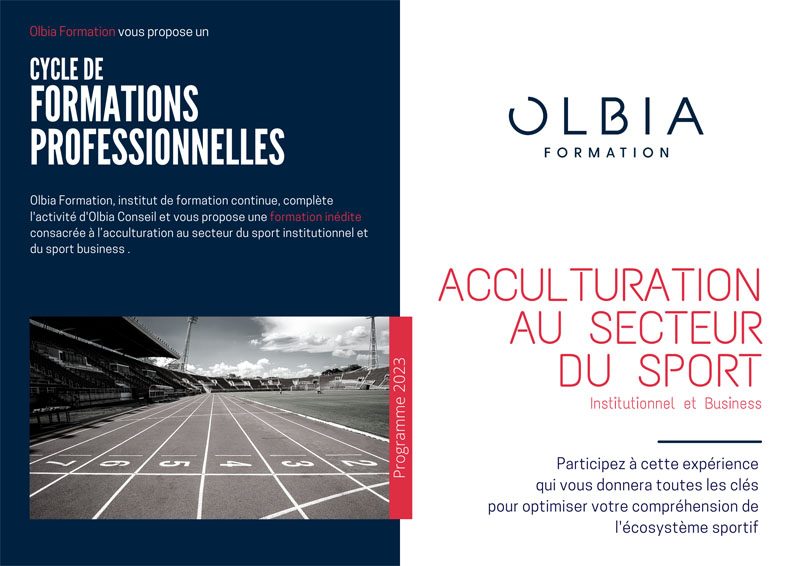 Olbia Formation recrute sa 5ème promotion « Acculturation aux enjeux du sport institutionnel et business » 1
