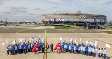 Les anneaux olympiques sur un site iconique 6
