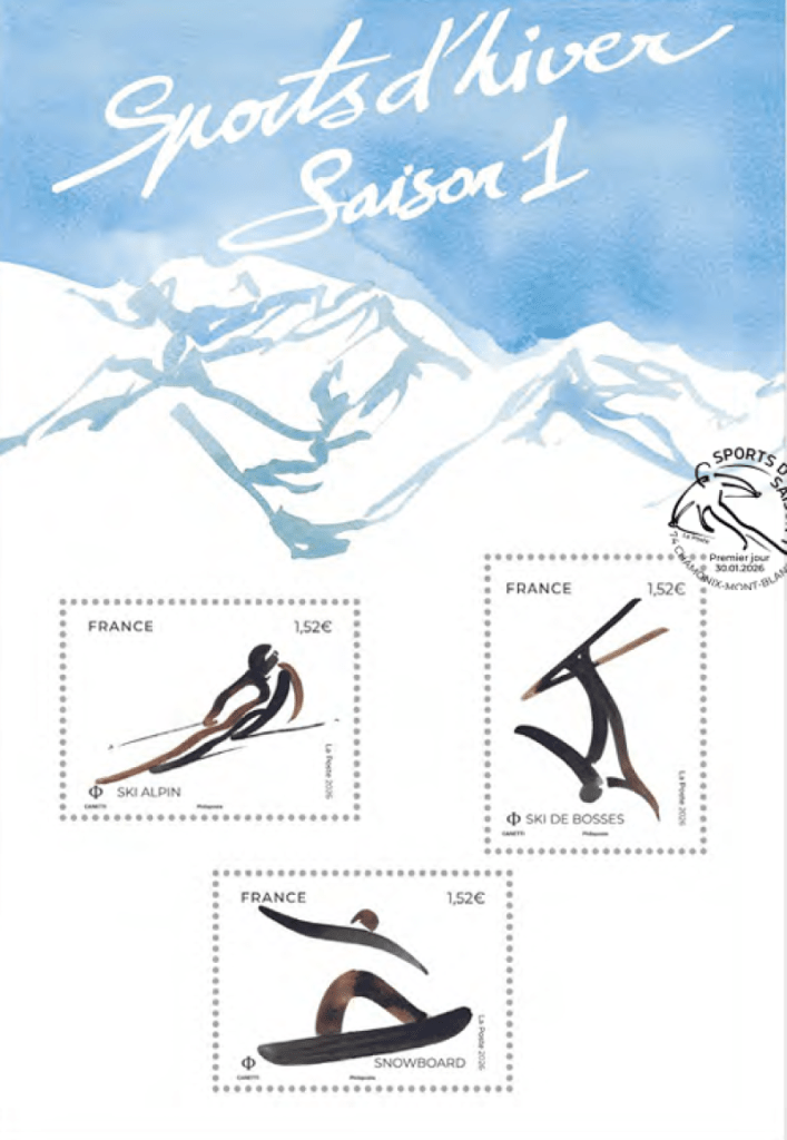 La Poste consacre une nouvelle série de timbres aux sports d’hiver 1